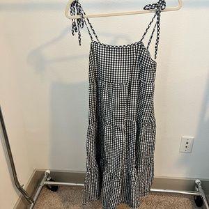 Gingham midi dress